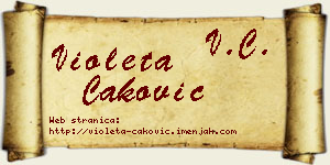 Violeta Caković vizit kartica